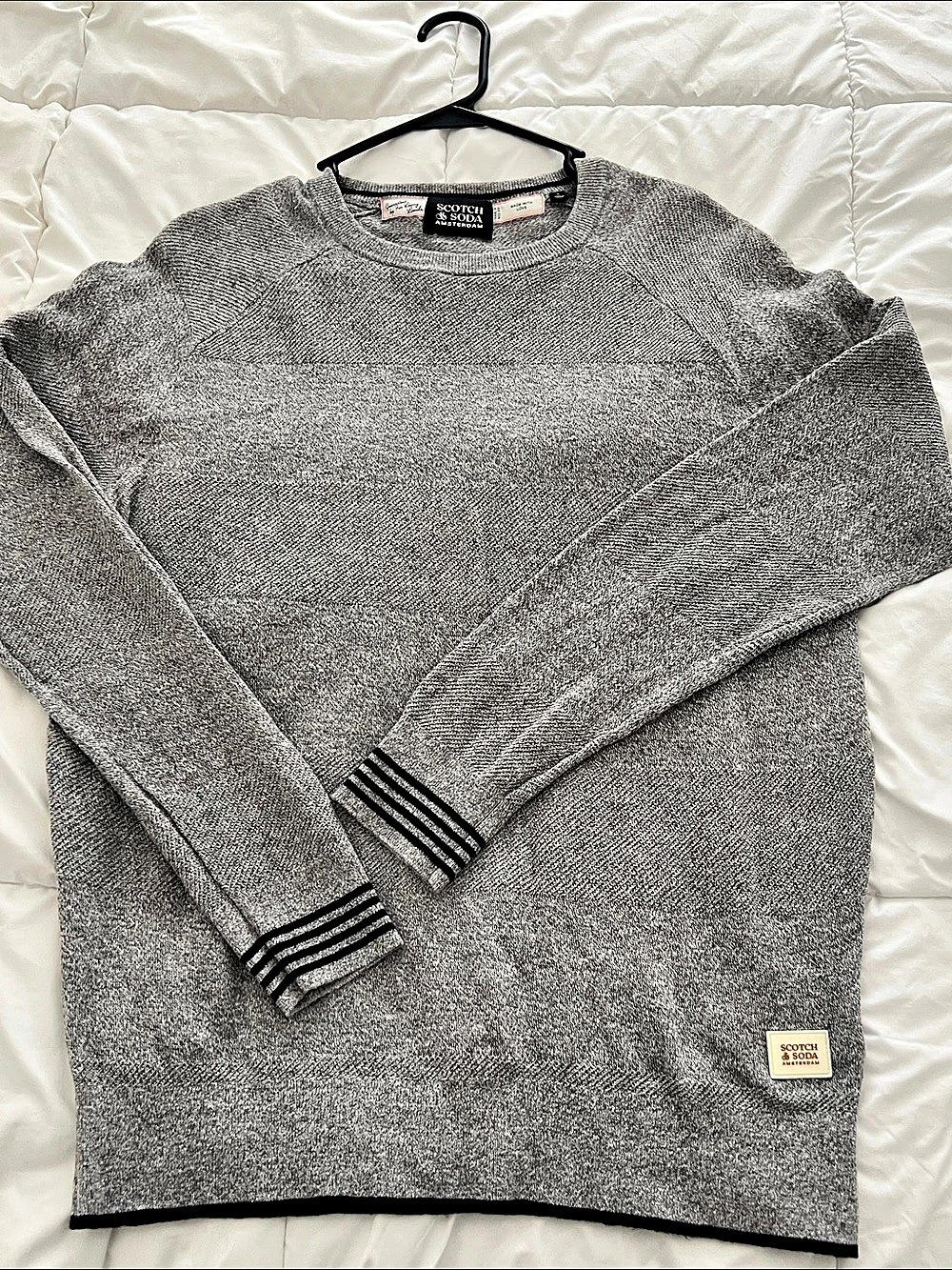 Scotch & Soda Men's Gray Crewneck Sweater Size Large